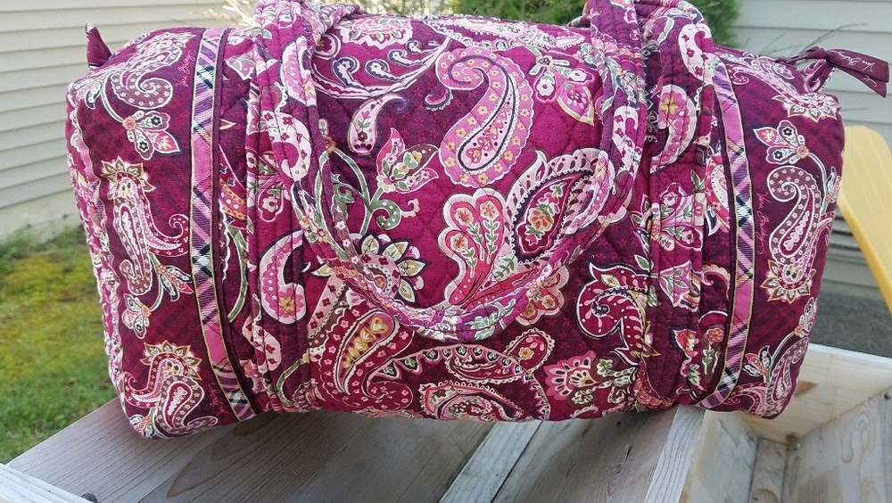 Vera Bradley purple paisley duffle bag